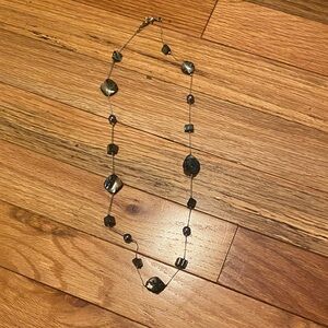 Elegant Black and Silver Women's Necklace